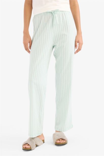 Pijama Takımı Kısa Kollu Üst Beli Lastikli Uzun Alt