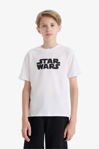 تيشيرت ولادي نص ردن قصة عادية بياخة مستديرة من ستار وورز