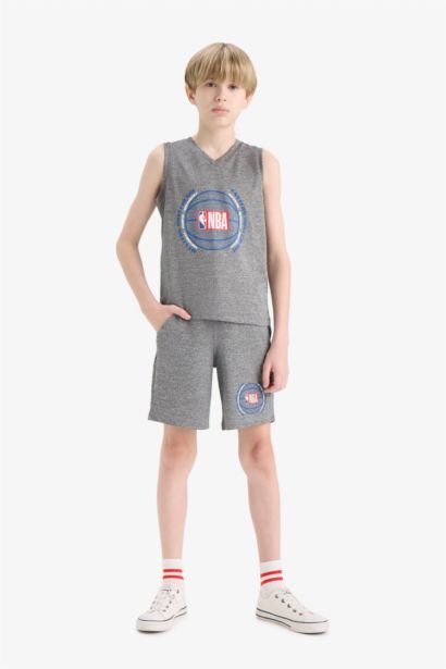 Boy Child NBA Wordmark Waist Elastic Shorts