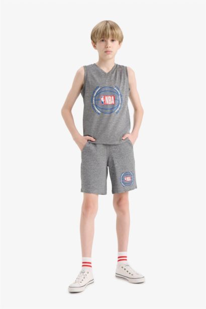 Boy Child NBA Wordmark Waist Elastic Shorts