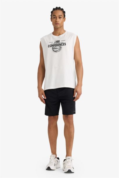 NBA Wordmark Boxy Fit Bisiklet Yaka Atlet