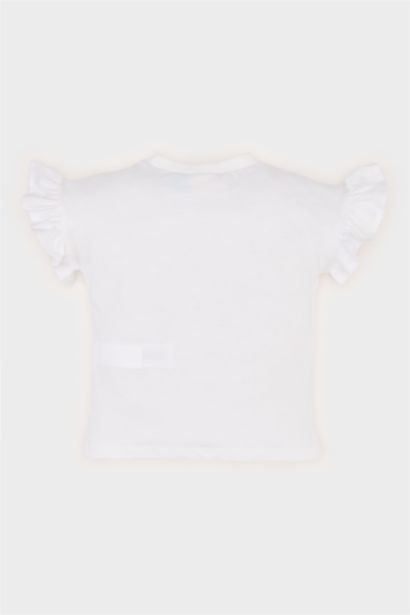 تيشيرت بناتي نص ردن قصة عادية بياخة مستديرة من ديزني برنسيس