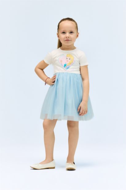 فستان بناتي تول قصة عادية نص ردن من فروزن