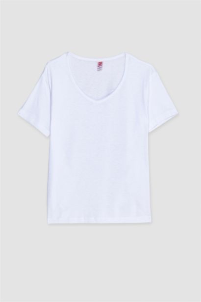 طقم بيجاما قصة عادية كم طويل بنطلون منقط وتيشيرت من Fall in Love - قطعتين