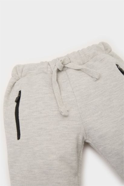 Baby Boy Elastic Waist Leg Pique Sweatpants