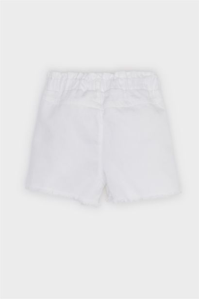 Baby Girl Paperbag Fit Paperbag Waist Shorts