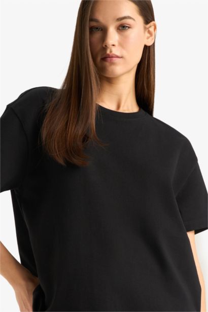 Oversize Fit Basic Black T-Shirt