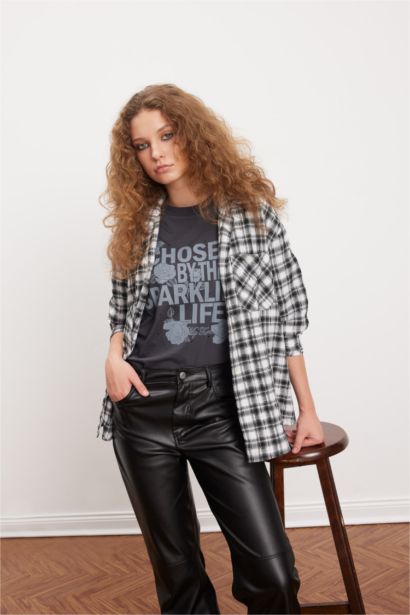 Chemise Oversize à carreaux à manches longues