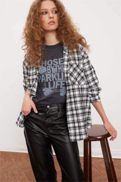 Chemise Oversize à carreaux à manches longues