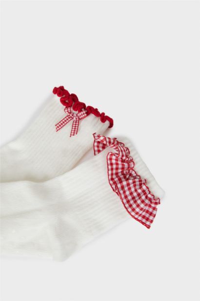 جوارب طويلة قطن بيبي بناتي - قطعتين