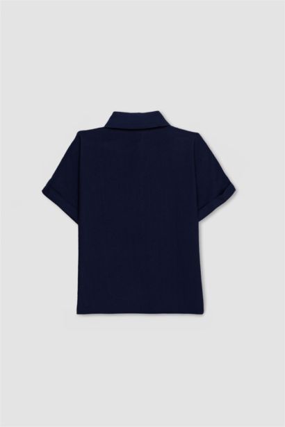 Regular Fit Shirt Collar Short Sleeve Shirt