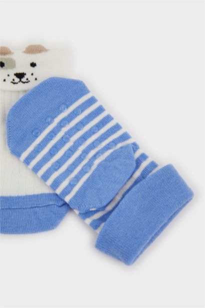 Baby Boy Non-Slip 2 Piece Cotton Long Socks