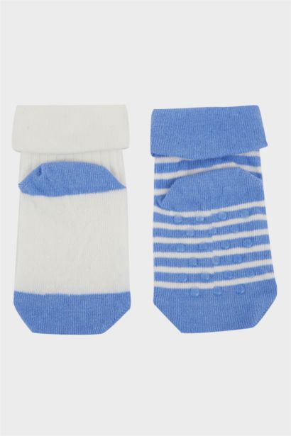 Baby Boy Non-Slip 2 Piece Cotton Long Socks