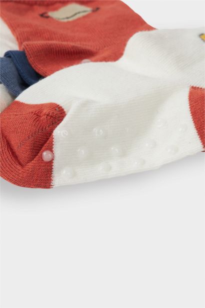 Мужские детские 5 пар длинных хлопковых носков с нескользящей подошвой