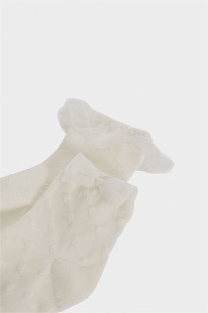 Baby Girl Non-Slip Sole 2 Piece Cotton Long Socks