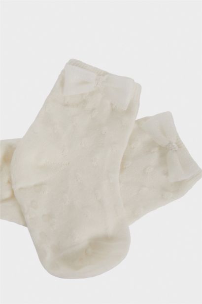 Baby Girl Non-Slip Sole 2 Piece Cotton Long Socks