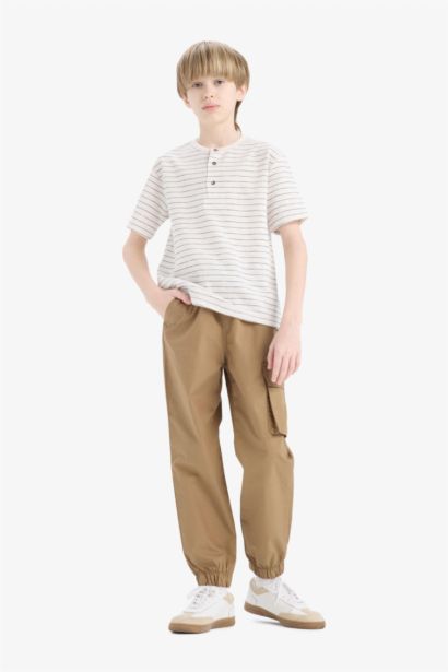 Kargo Jogger Standart Paça Paraşüt Pantolon Erkek Çocuk