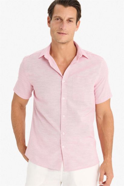 Chemise basique à manches courtes en tissu léger