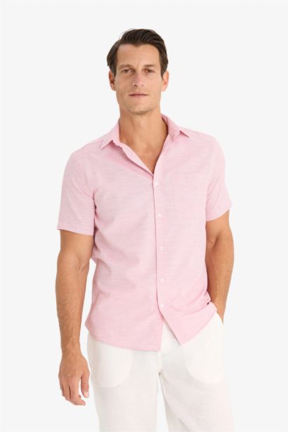 Chemise basique à manches courtes en tissu léger