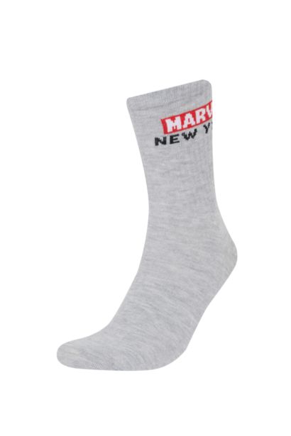 جوارب طويلة قطن مطبوع من مارفل - قطعتين