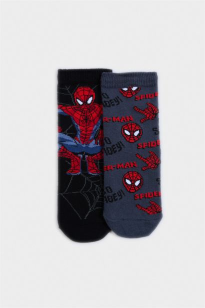 Marvel Spiderman 2'li Pamuklu Uzun Çorap Erkek Çocuk