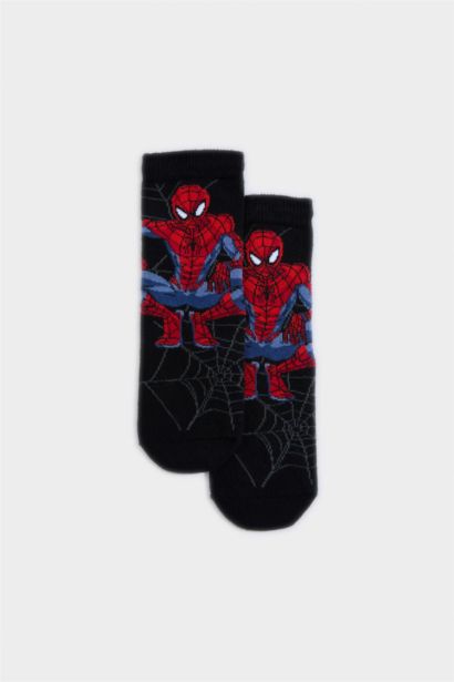 Marvel Spiderman 2'li Pamuklu Uzun Çorap Erkek Çocuk
