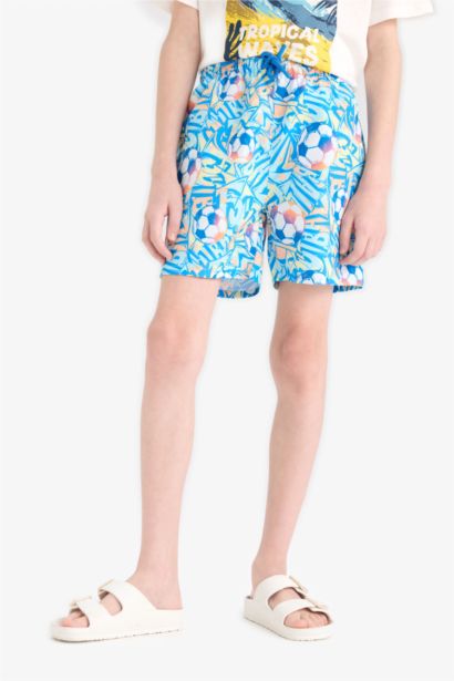 Boy Regular Fit Printed Swim Shorts