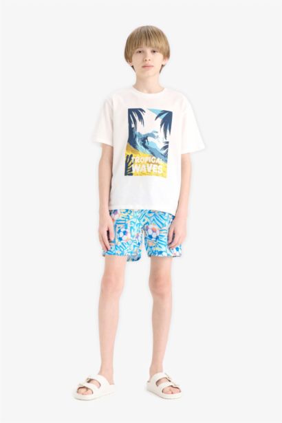 Short de bain à motifs pour garçon