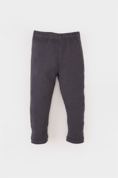 Pantalon côtelé basique à taille élastique pour bébé garçon