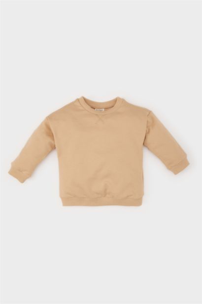 Sweatshirt basique à col rond pour bébé garçon