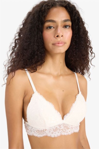 حمالة صدر برا دانتيل أبيض من Fall in Love