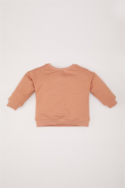 Baby Girl Crew Neck Basic Sweatshirt