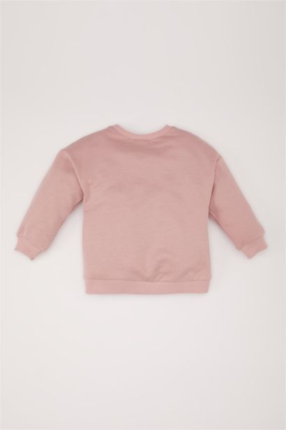Sweatshirt basique à col rond pour bébé fille