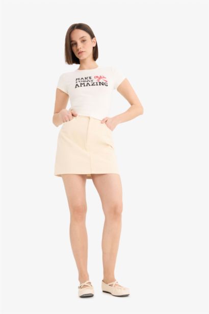 Gabardine Mini Skirt