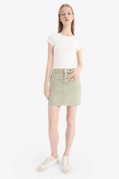 Gabardine Mini Skirt