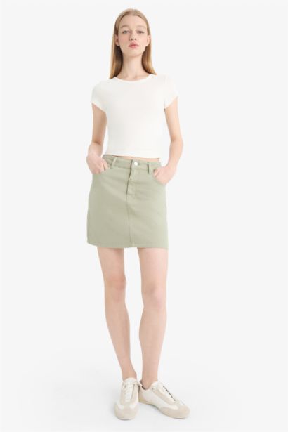 Gabardine Mini Skirt