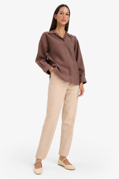 Oversize Fit Modal Long Sleeve Shirt