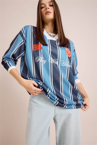 تيشيرت بولو ولادي ردن طويل اوفر سايز