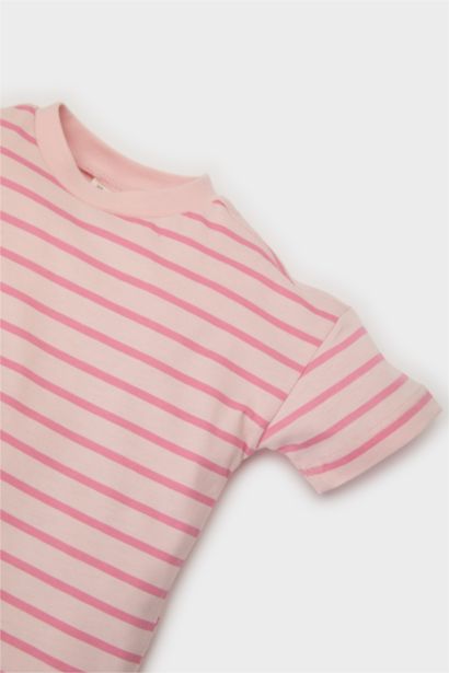 Baby Girl Crew Neck Striped T-Shirt