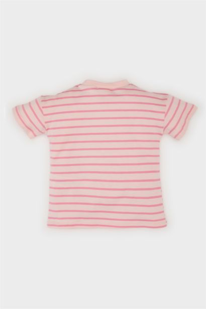 Baby Girl Crew Neck Striped T-Shirt