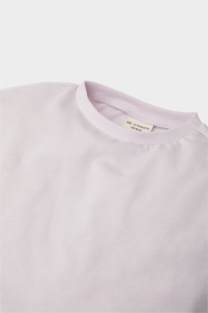 T-shirt à col rond et manches longues pour bébé fille