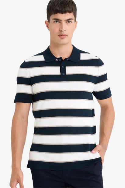 تيشيرت بولو مخطط تريكو نص كم قصة عادية