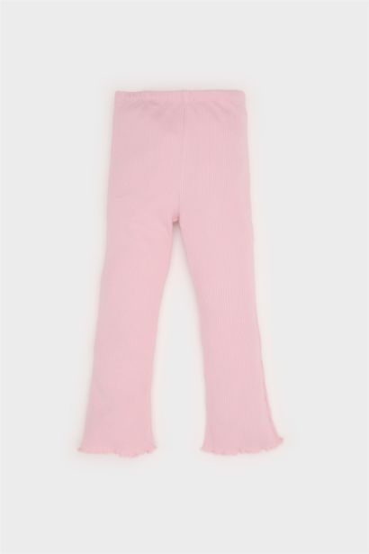 طقم تيشيرت بنات بطبعة جلد نمر بأكمام طويلة و سروال ضيق بخصر مطاطي