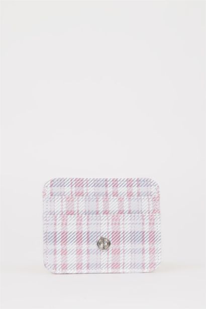 Kadın Kareli Suni Deri Kartlık