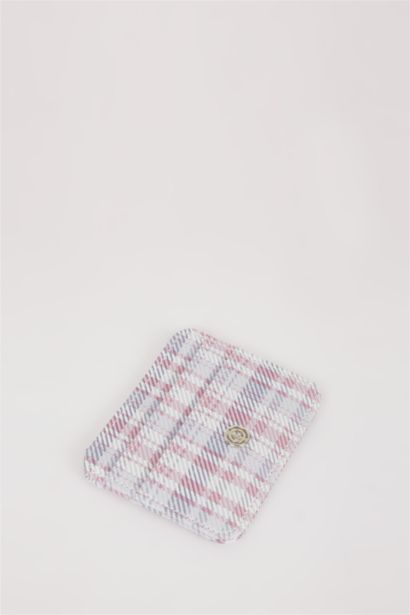 Kadın Kareli Suni Deri Kartlık