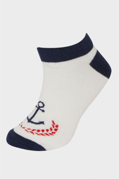 Boy Printed 5 Piece Short Socks