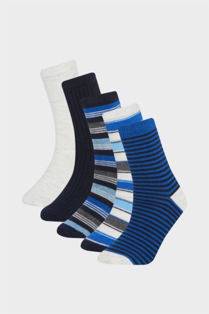 Lot de 5 paires de Chaussettes longues en coton pour garçon