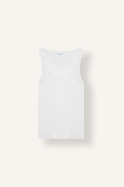 Slim Fit Basic Ribbed Crew Neck Tank Top
