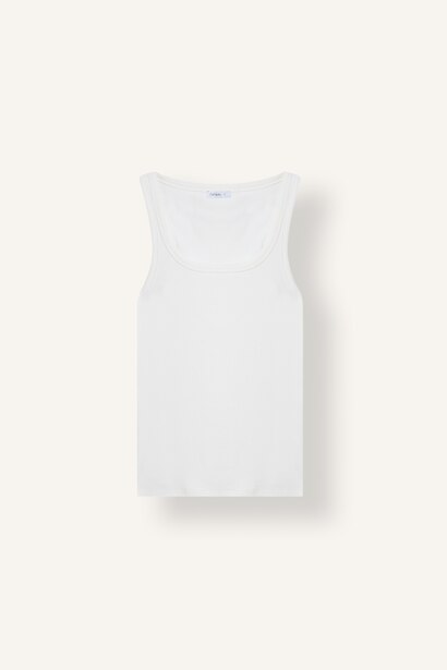 Slim Fit Basic Ribbed Crew Neck Tank Top