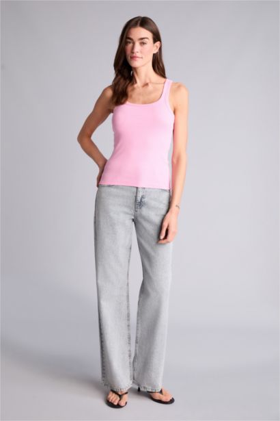 Slım Fıt Basıc Fitilli Kaşkorse Atlet